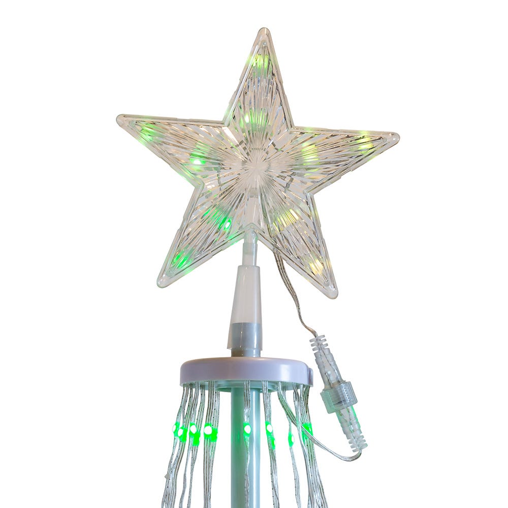 Kurt Adler 6 Foot Pre-Lit RGB LED Collapsible Decorated Tree