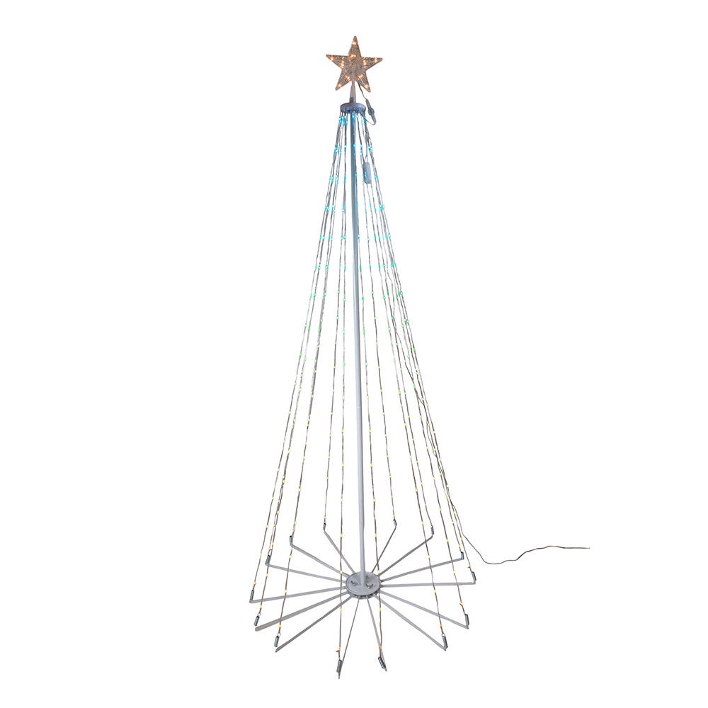 Kurt Adler 6 Foot Pre-Lit RGB LED Collapsible Decorated Tree