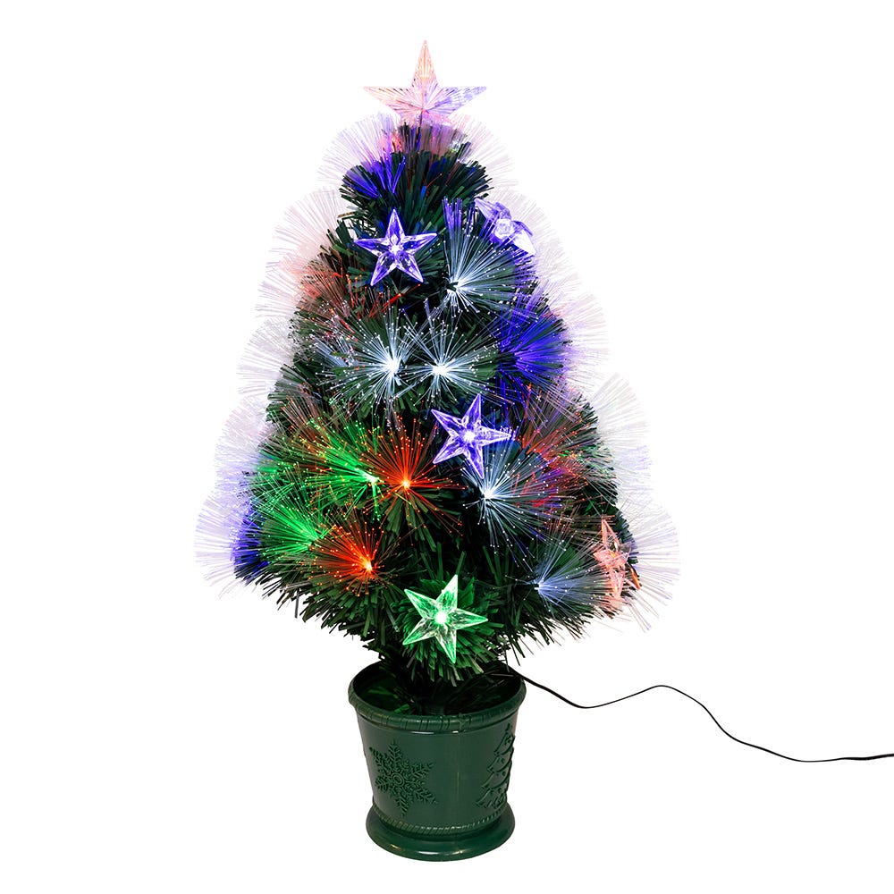 Kurt Adler 2-Foot LED Fiber Optic Potted Tree