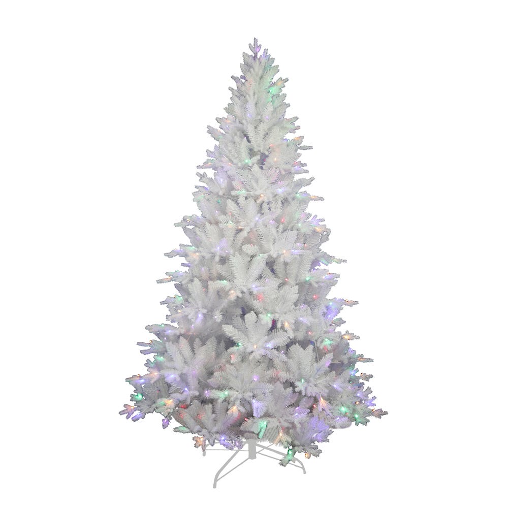 Kurt Adler 7-Foot Pre-Lit Multi-Colored LED Jackson White Pine Tree