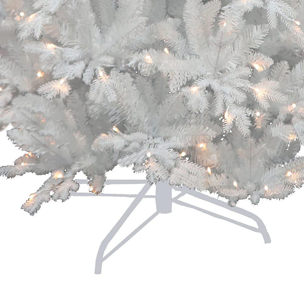 Kurt Adler 7-Foot Pre-Lit Warm White LED Jackson White Pine Tree