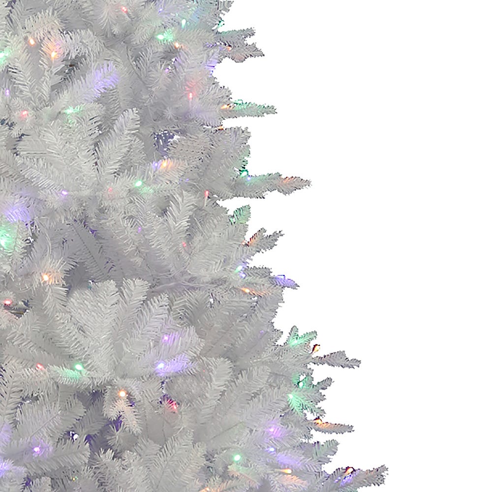 Kurt Adler 9-Foot Pre-Lit Multi-Colored LED Jackson White Pine Tree