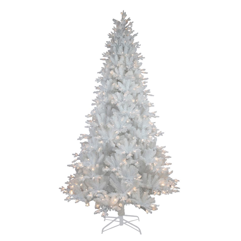 Kurt Adler 9-Foot Pre-Lit Warm White LED Jackson White Pine Tree