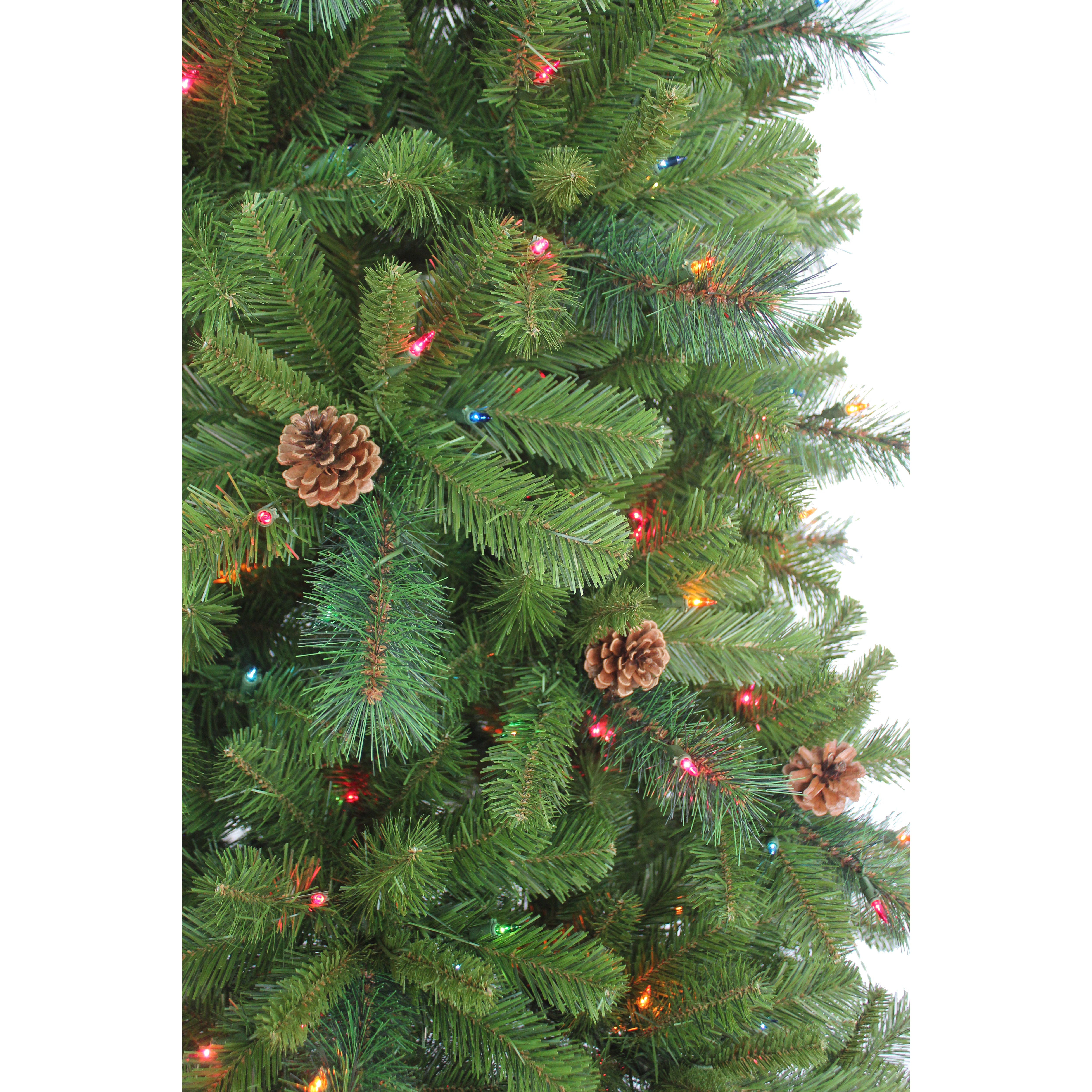 Kurt Adler 7.5-Foot Slim Pre-Lit Multi-Color Burlington Tree