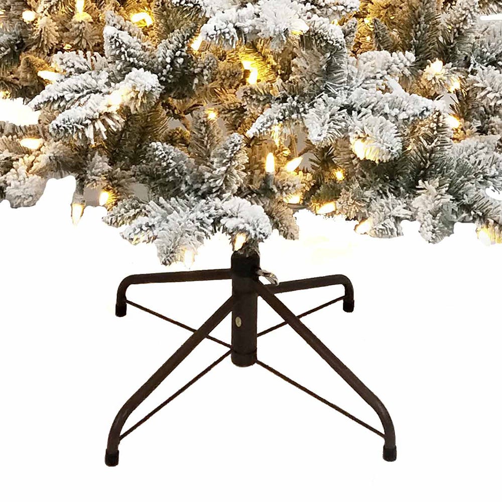 Kurt Adler 5-Foot Pre-Lit Warm White LED Snow Pine Tree