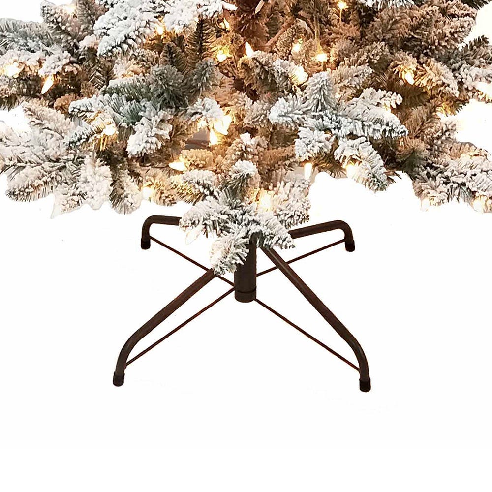 Kurt Adler 5-Foot Pre-Lit Clear Incandescent Snow Pine Tree