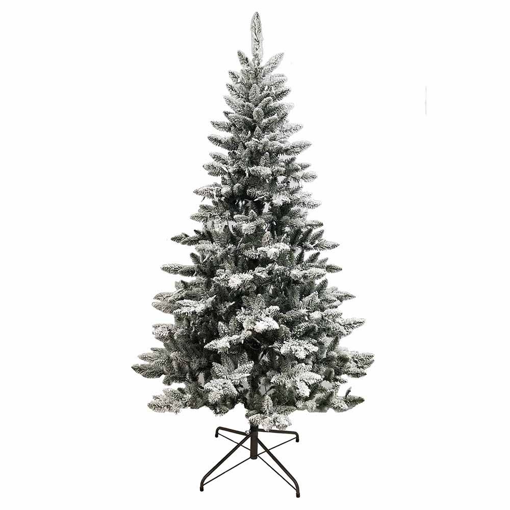 Kurt Adler 6-Foot Pre-Lit Warm White LED Snow Pine Tree