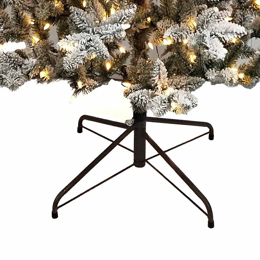 Kurt Adler 6-Foot Pre-Lit Warm White LED Snow Pine Tree