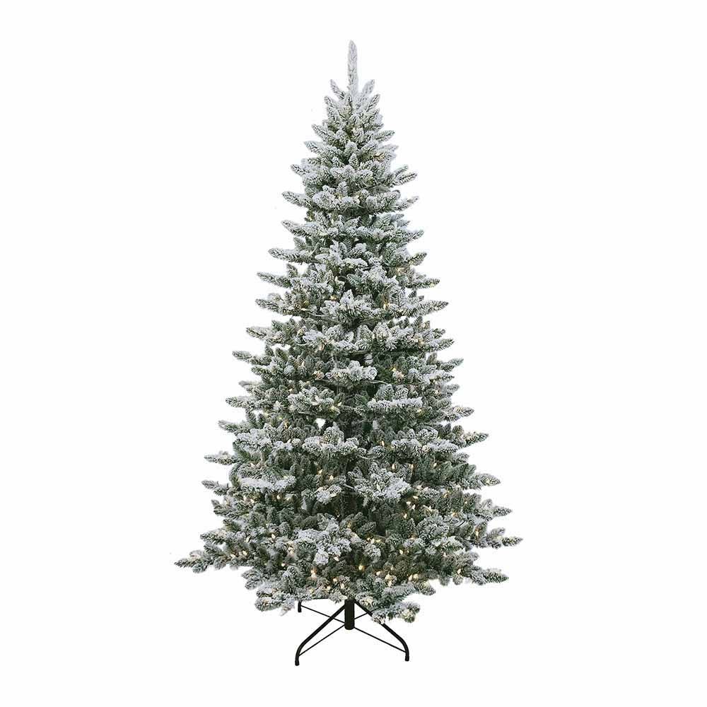 Kurt Adler 7.5-Foot Pre-Lit Warm White LED Snow Pine Tree