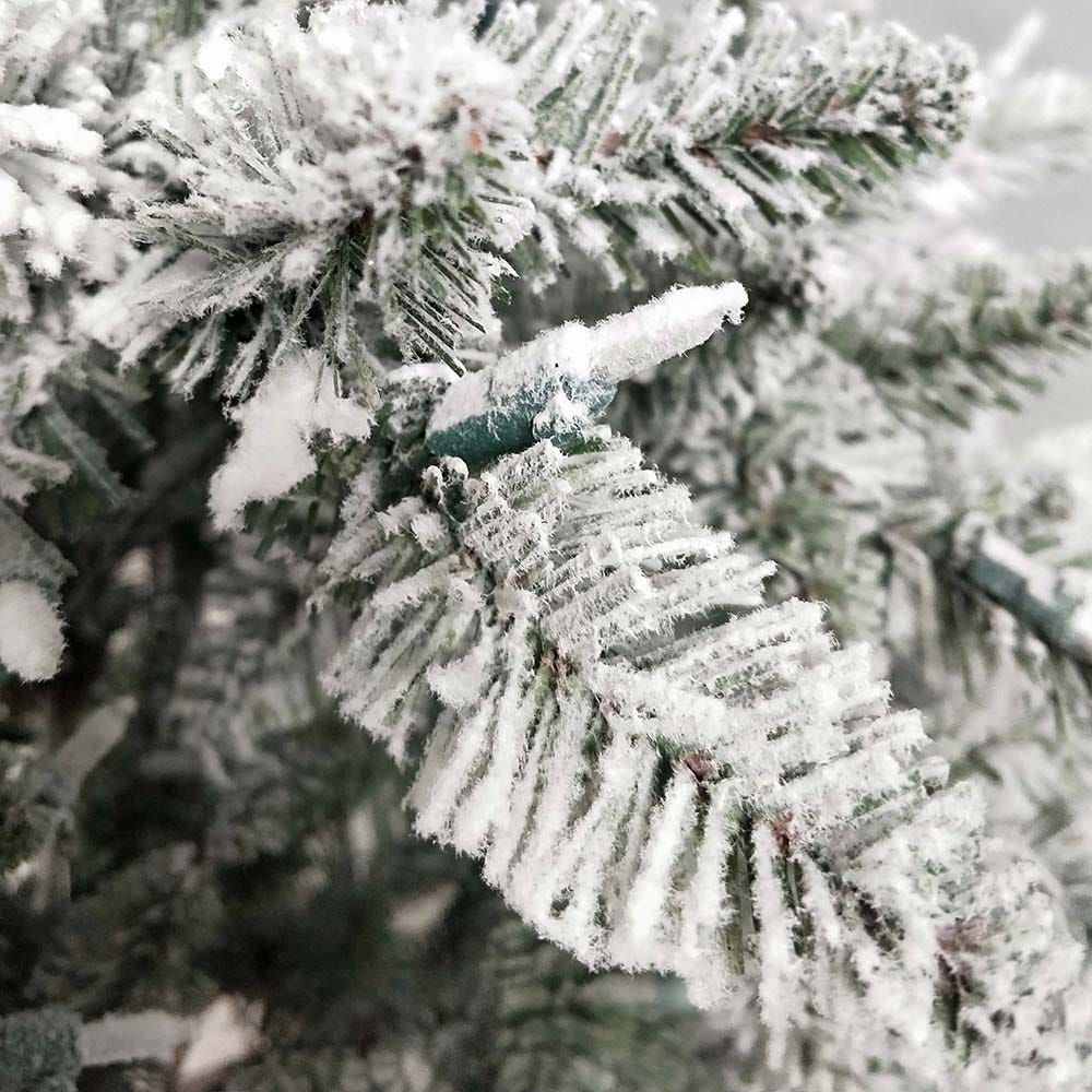 Kurt Adler 9-Foot Pre-Lit Warm White LED Snow Pine Tree