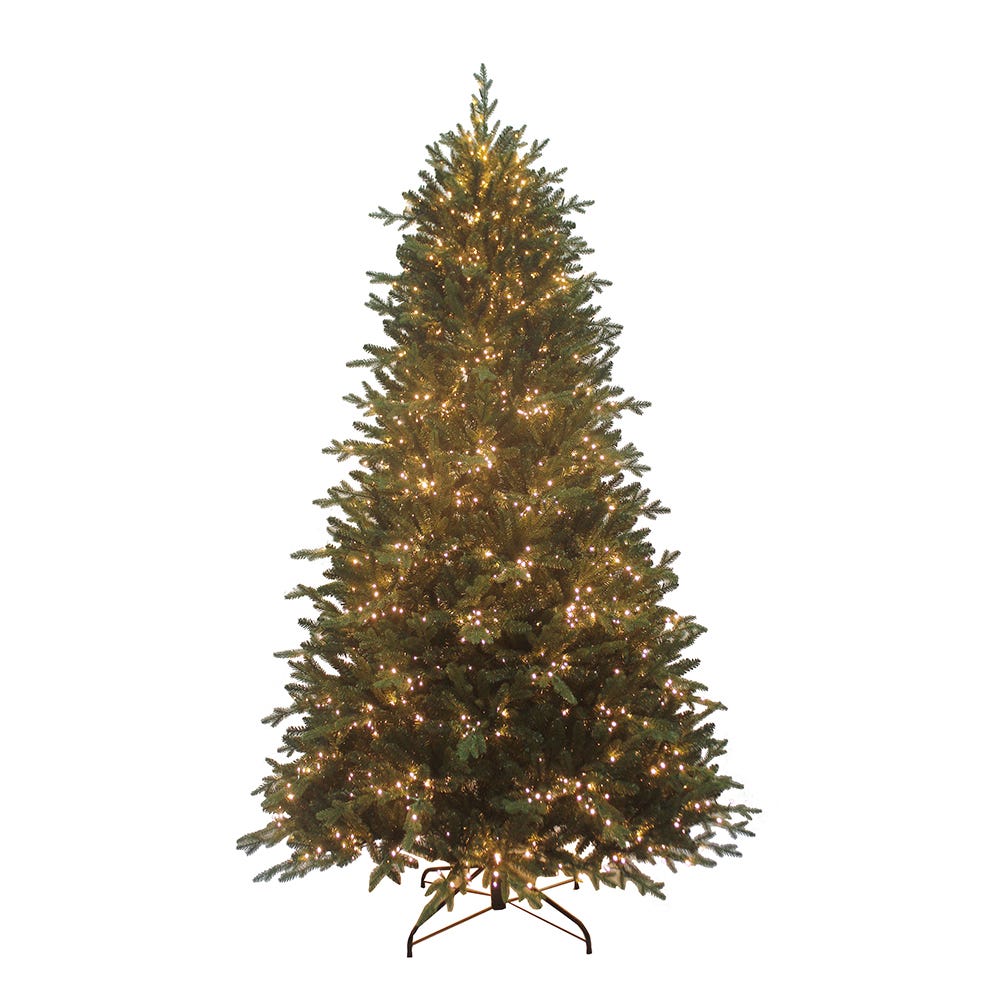 Kurt Adler 7.5-Foot Pre-Lit Warm White LED Noble Fir Tree