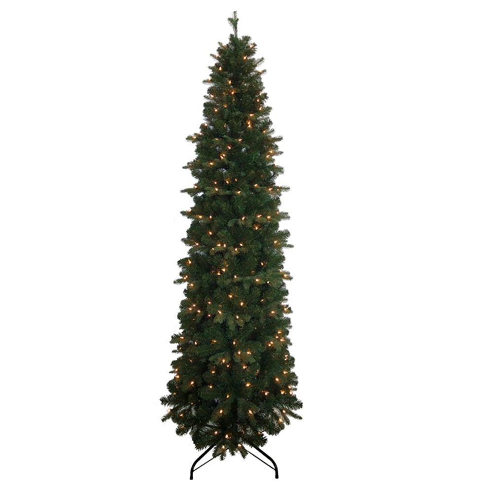 Kurt Adler 7-Foot Pre-Lit Clear Incandescent Studio Spruce Tree