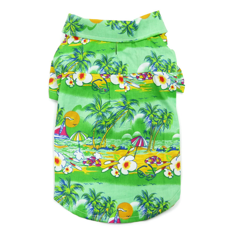 DOGO Green Tropical Island Dog Shirt