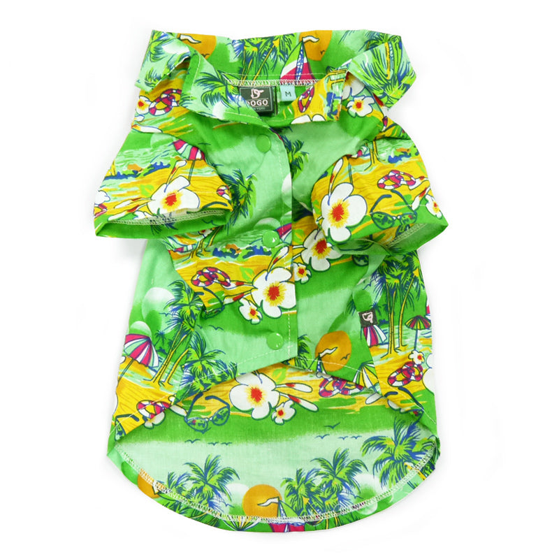 DOGO Green Tropical Island Dog Shirt