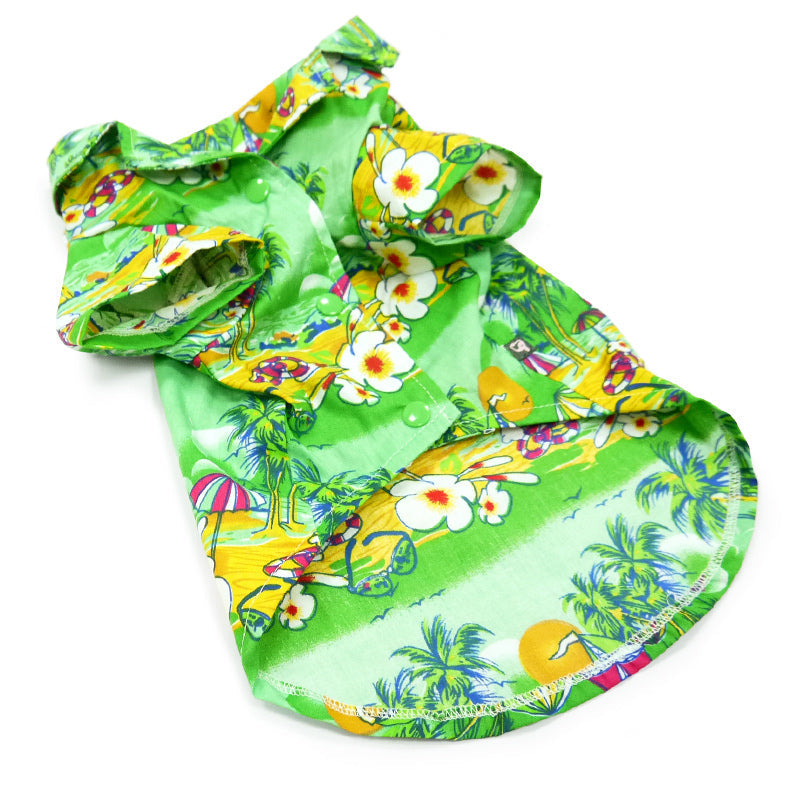 DOGO Green Tropical Island Dog Shirt