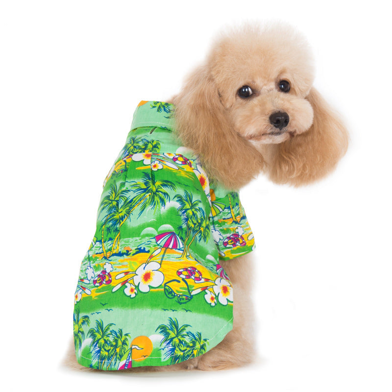 DOGO Green Tropical Island Dog Shirt