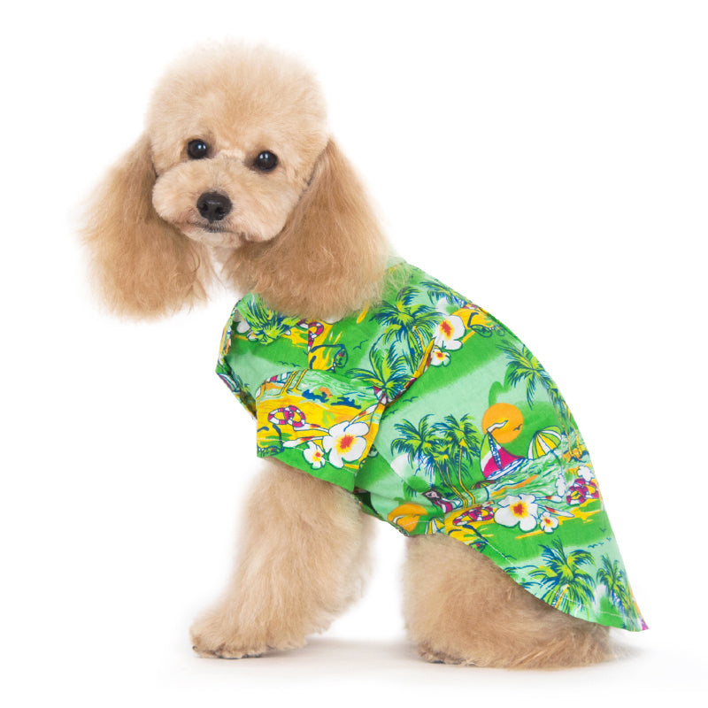 DOGO Green Tropical Island Dog Shirt