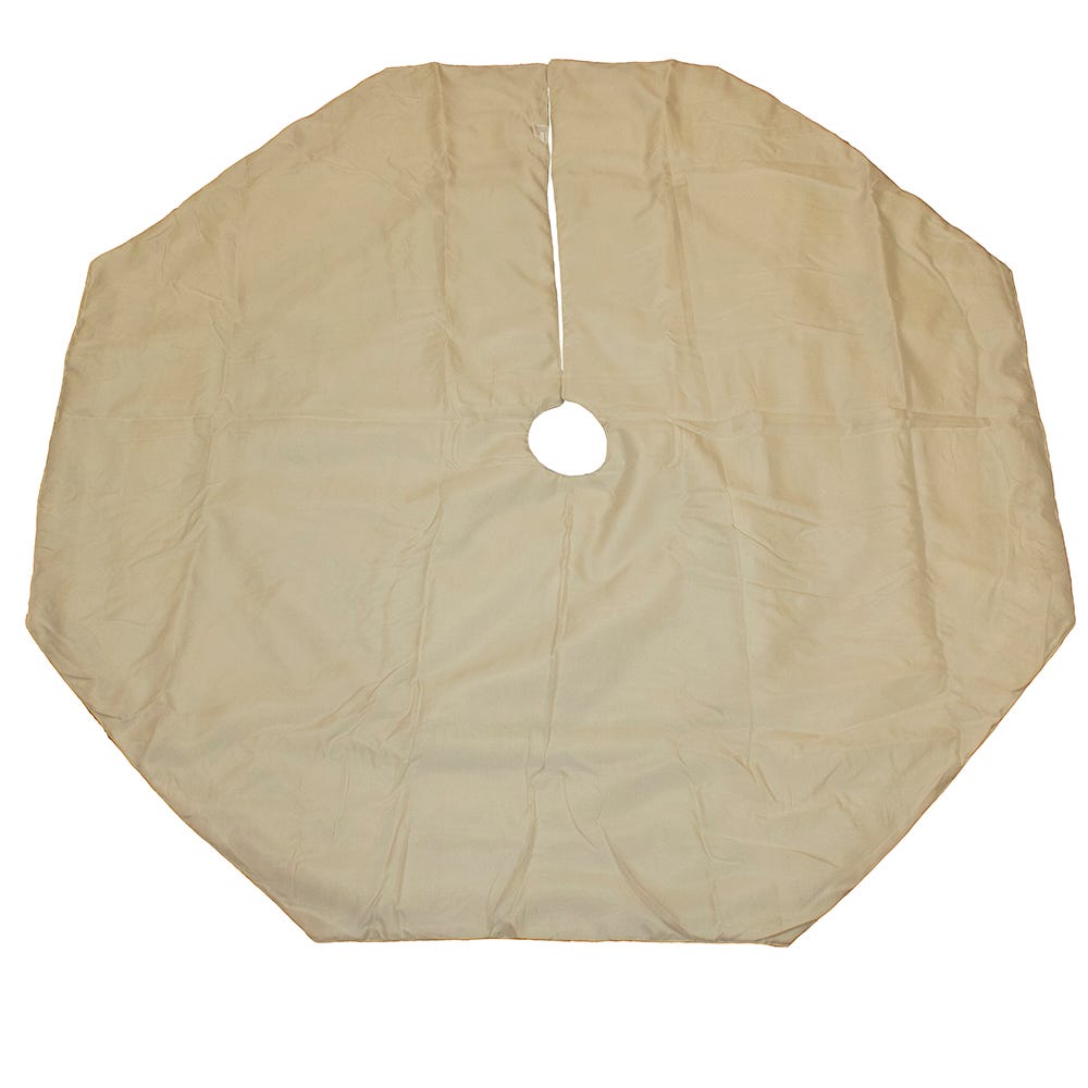 Kurt Adler 54-Inch Ivory Treeskirt with Gold Pinecones