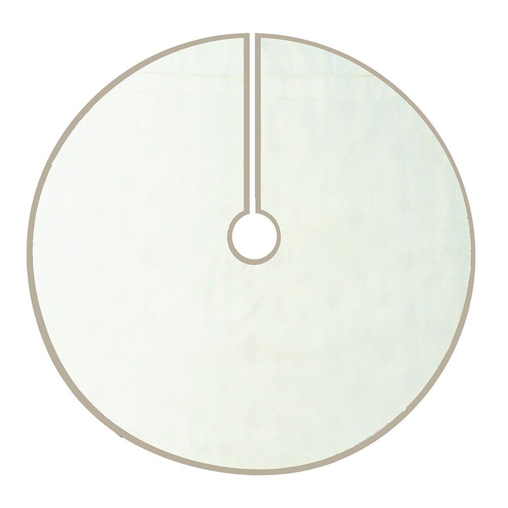 Kurt Adler 54-Inch Ivory Holly Tree Skirt