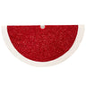 Kurt Adler 54-Inch Red Sequins with White Border Tree Skirt