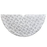 Kurt Adler 48-Inch White Tree Skirt with Snowflake Border
