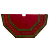 Kurt Adler 72-Inch Red and Green Gathered Border Tree Skirt