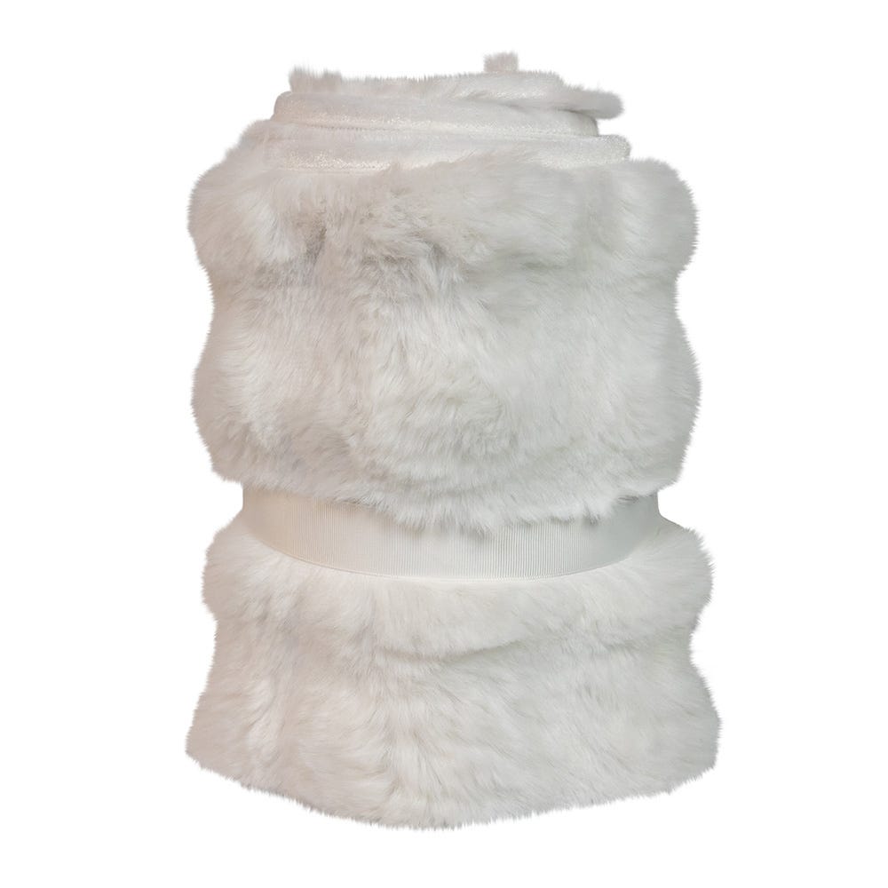 Kurt Adler 10 by 24-Inch White Fur Tree Collar