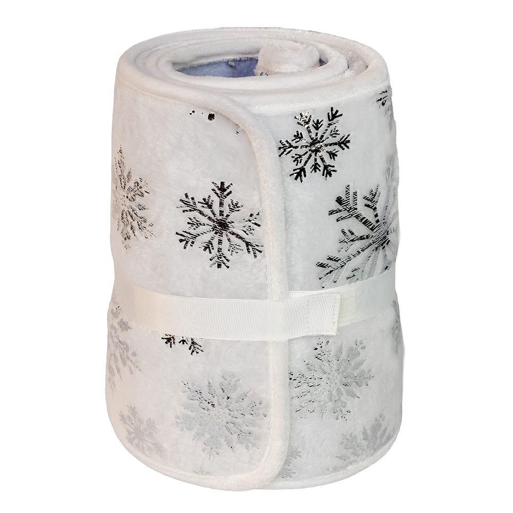 Kurt Adler 10 by 24" White Snowflake Tree Collar