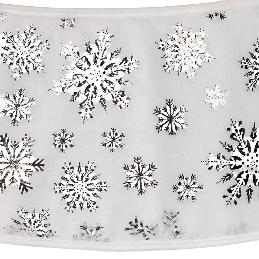 Kurt Adler 10 by 24" White Snowflake Tree Collar