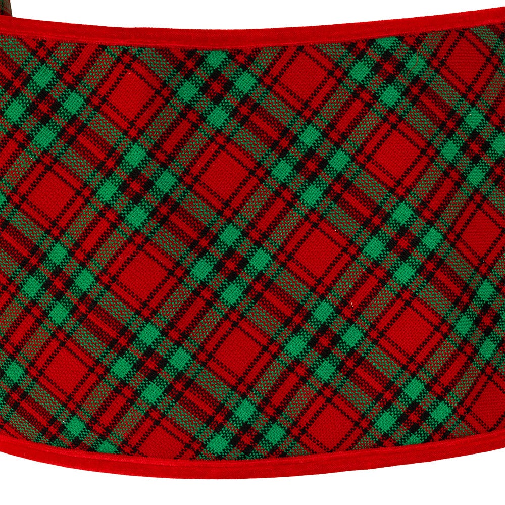 Kurt Adler 10 by 24" Plaid Tree Collar