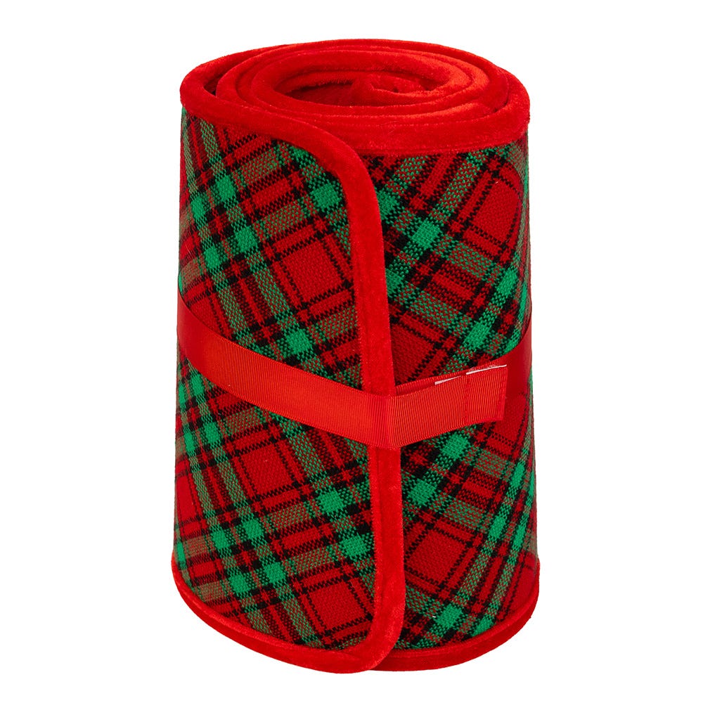 Kurt Adler 10 by 24" Plaid Tree Collar