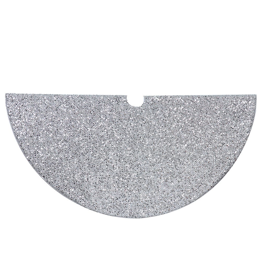 Kurt Adler 48-Inch Silver Sequined Tree Skirt