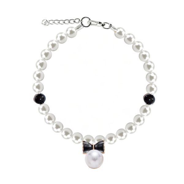 Tuxedo Pearl Dog Necklace