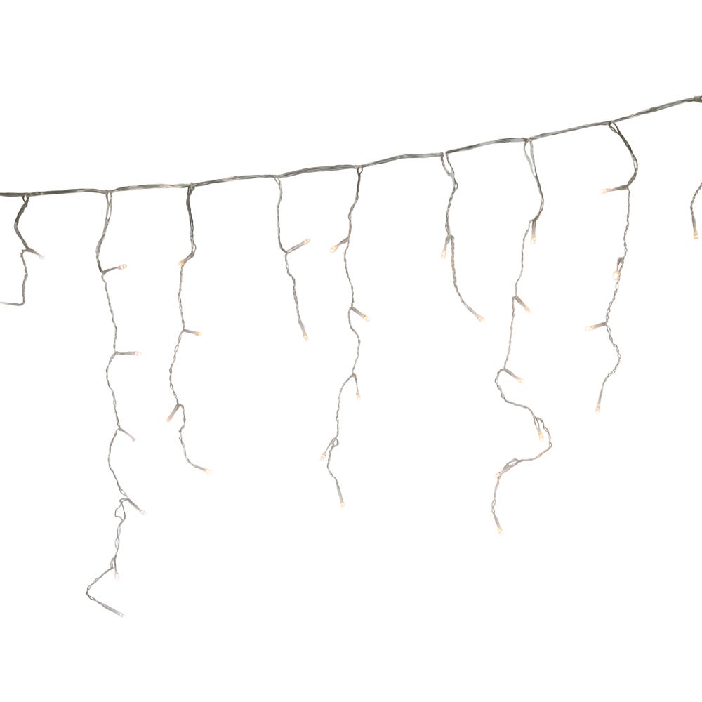 Kurt Adler TwinklyTM 190-Light AWW LED Icicle Light Set