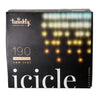 Kurt Adler TwinklyTM 190-Light AWW LED Icicle Light Set
