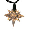 Kurt Adler 10-Light Green/Clear Diamond Star Light Set