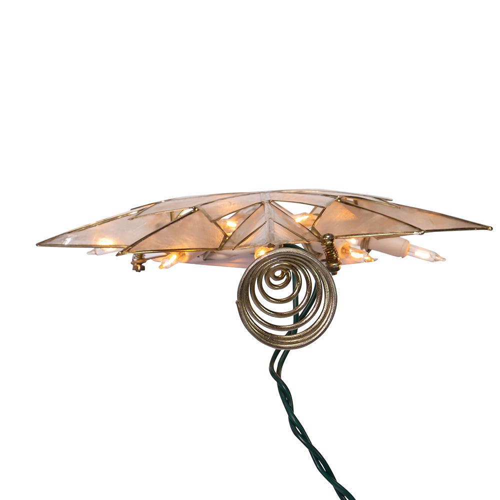 Kurt Adler 10-Light Capiz Star Clear Treetop