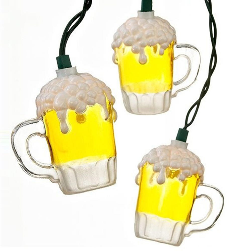 Kurt Adler 10-Light Plastic Beer Mug Light Set