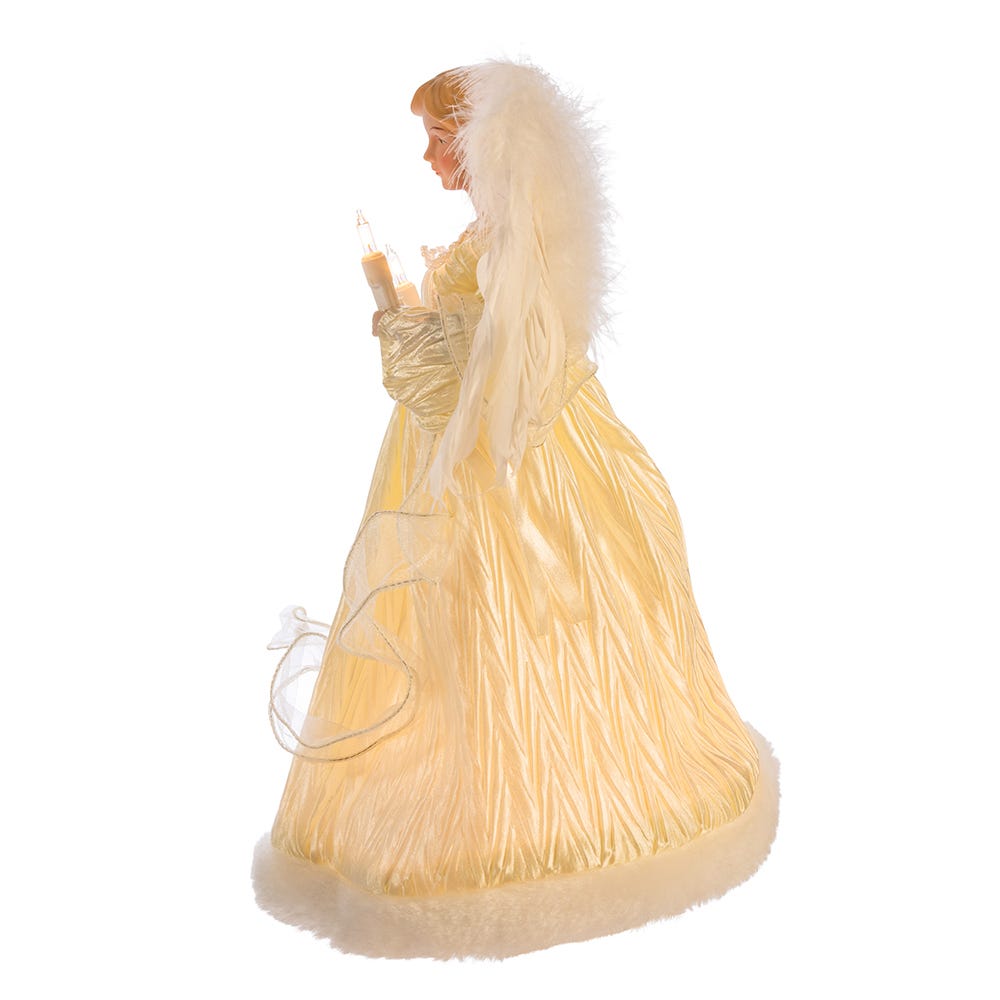 Kurt Adler UL 10-Light 12-Inch Ivory Angel Treetop