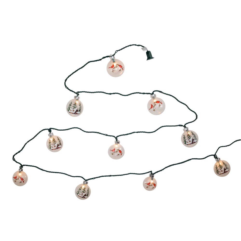 Kurt Adler 3in UL 10-Light Cardinal and Cabin Light Set