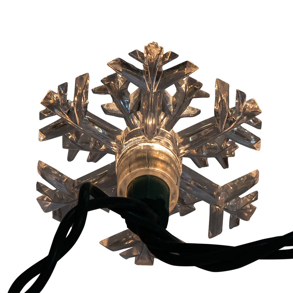 Kurt Adler Indoor/Outdoor UL 35-Light Double Layer Snowflake Reflector Set