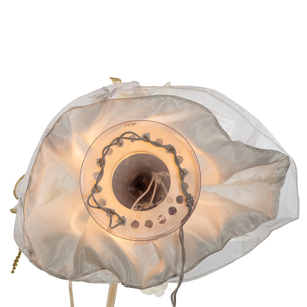 Kurt Adler 16-Inch UL 10-Light Ivory and Gold Angel Treetop