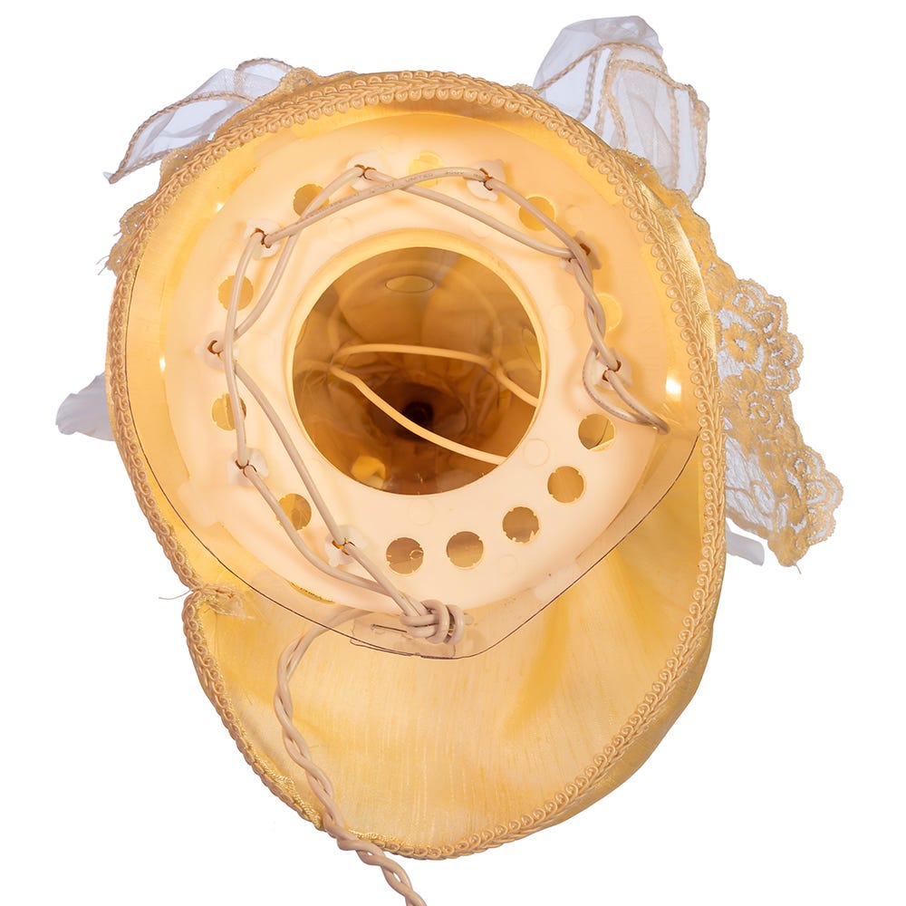 Kurt Adler 12-Inch UL 10-Light Ivory Angel Treetop with Fabric Hair