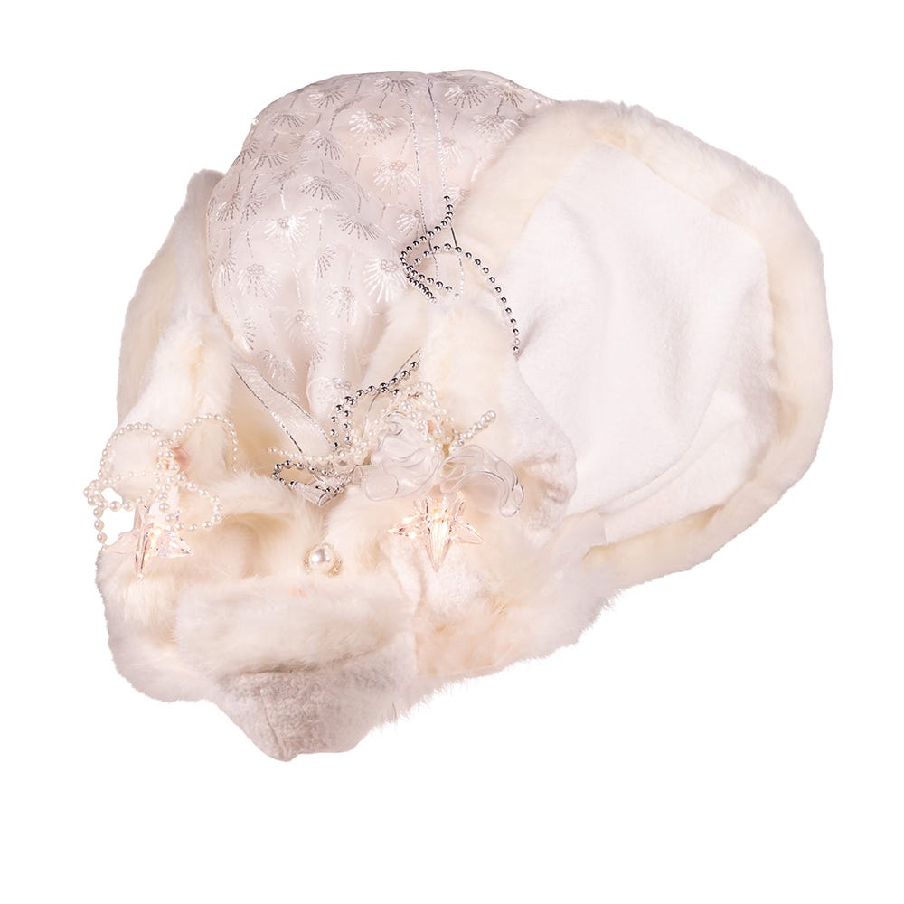 Kurt Adler UL 10-Light 14-Inch White Angel Tree Topper