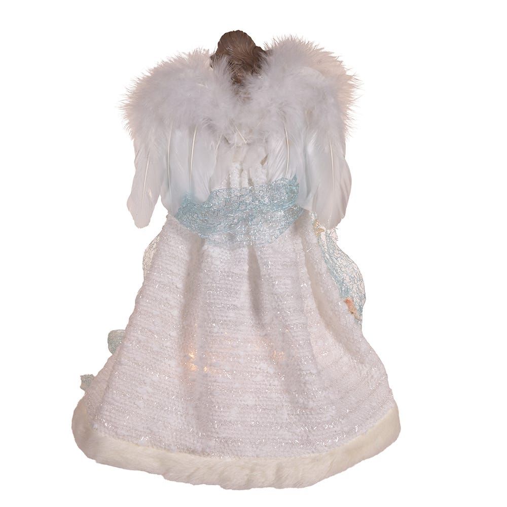 Kurt Adler 14-Inch UL 10-Light Coastal Beach Angel Tree Topper