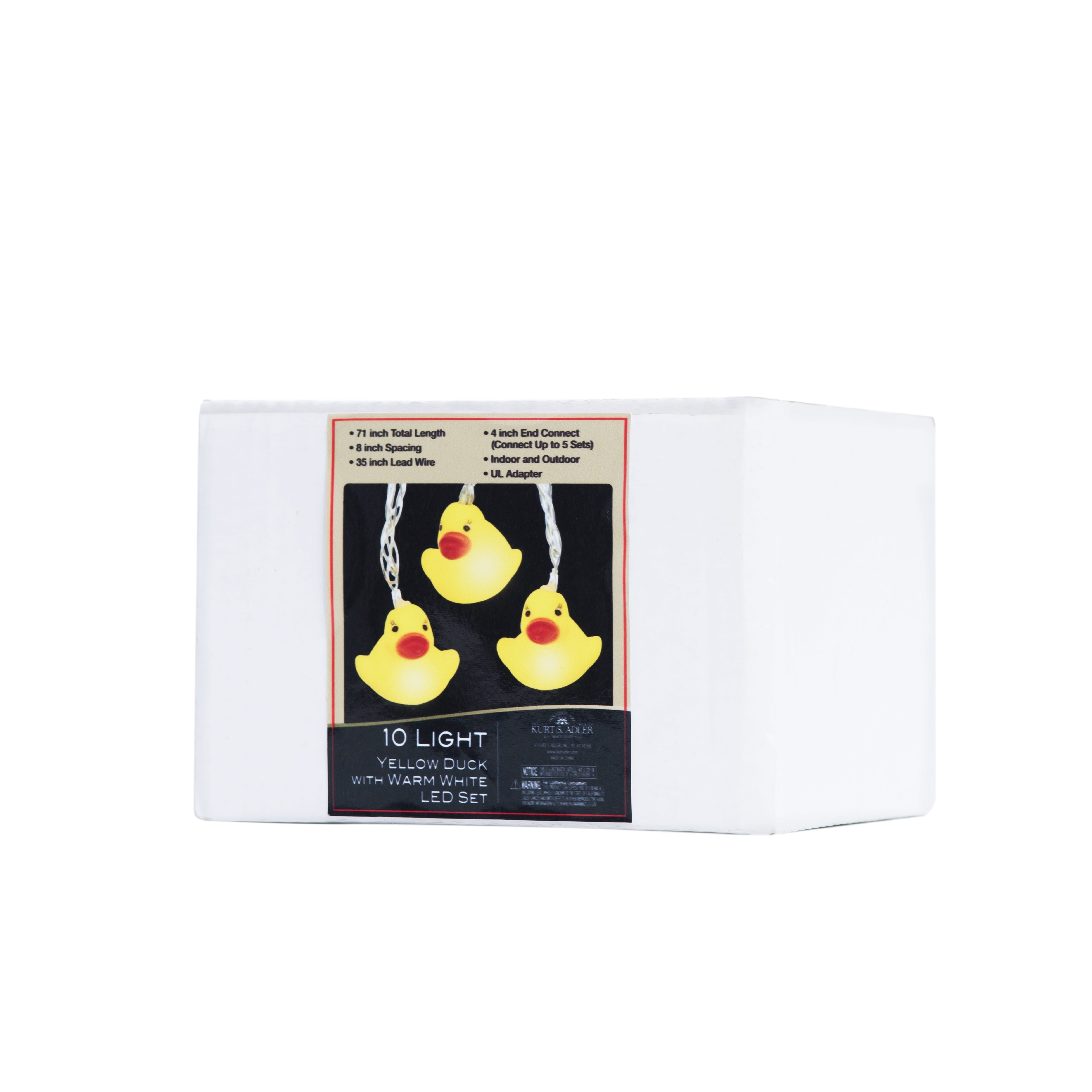 Kurt Adler 10-Light Yellow Duck Warm White LED Light Set
