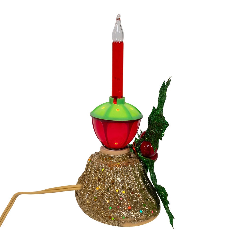 Kurt Adler 6.69-Inch Holly Berry and Greenery with Bubble Light