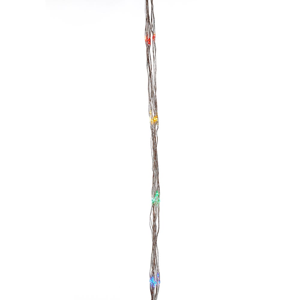 Kurt Adler 78-inch Silver Nylon 200 Multi-colored LED Lights