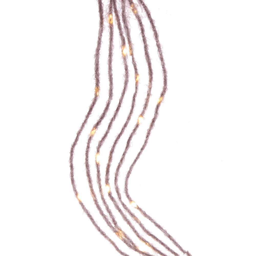 Kurt Adler 120-Light Gray Fuzzy Multi Strand Warm White LED Set