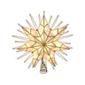 Kurt Adler 14-Inch 10-Light 7-Point LED Gold Glittered Star Tree Topper
